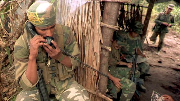 Soldado ecuatoriano durante el conflicto con Perú.
