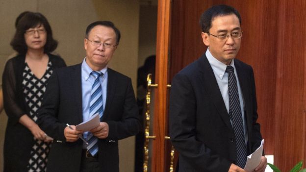 中國醫科大學附屬第一醫院在劉曉波去世後,舉行記者會