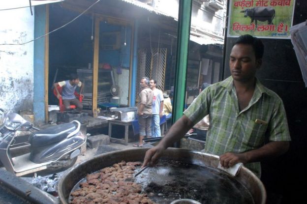 Kebabs de carne en India
