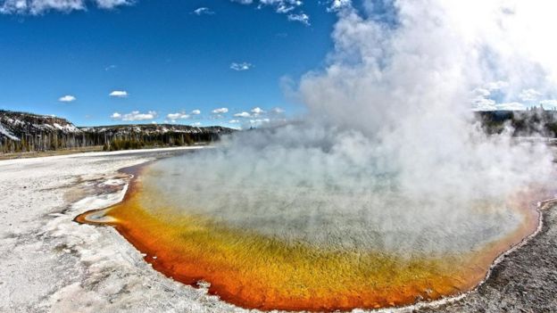 La caldera de un volcán