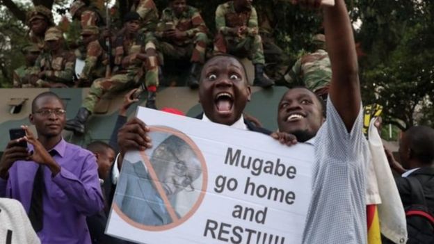 تظاهرات ضد موغابي