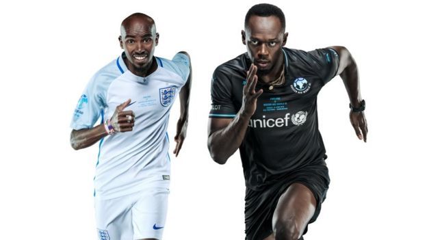 Sir Mo Farah na Usain Bolt