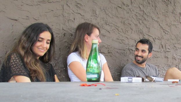 Turistas franceses en Wynwood