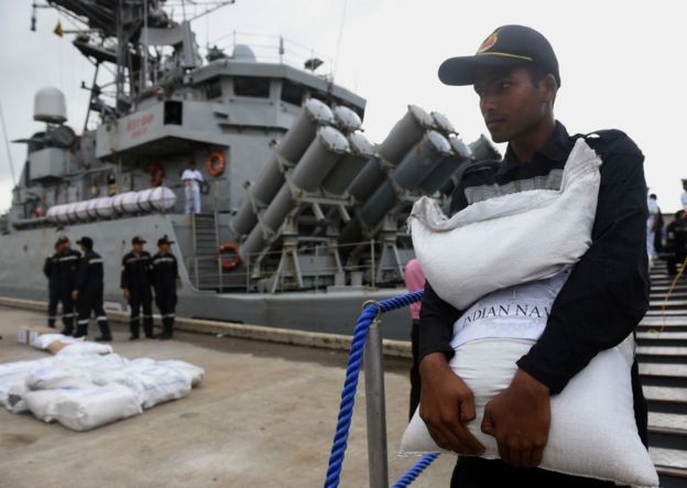 நாளை ஞாயிற்றுக்கிழமை மற்றுமோர் நிவாரண கப்பல் வந்தடையவிருப்பதாக இலங்கைக்கான இந்திய உயர் ஸ்தானிகராலய தகவல்கள் தெரிவிக்கின்றன.
