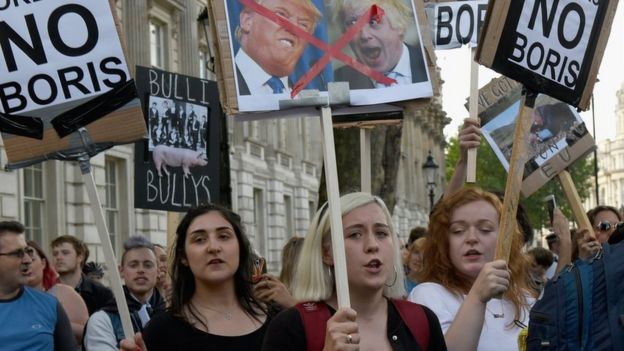 Protesta contra Boris Johnson y el Brexit