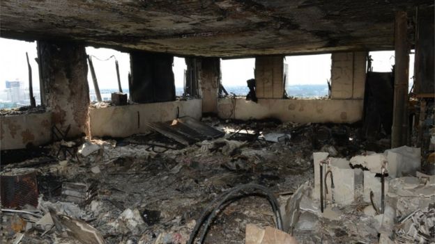 Inside of Grenfell Tower