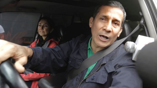 O ex-presidente Ollanta Humala e sua esposa, Nadine Heredia