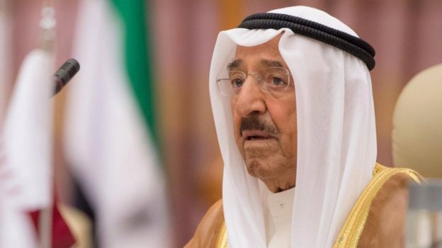 سافر الشيخ صباح الأحمد الجابر الصباح إلى قطر الأربعاء لمقابلة الشيخ تميم بن حمد آل ثاني أمير قطر