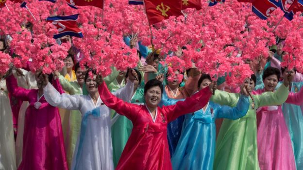 desfile en Corea del Norte.