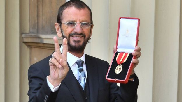Ringo Starr with his medal