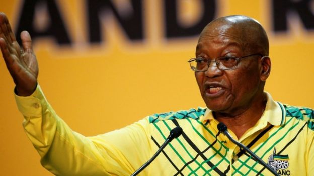 Jacob Zuma addressing the 54th national conference of the ANC on Saturday
