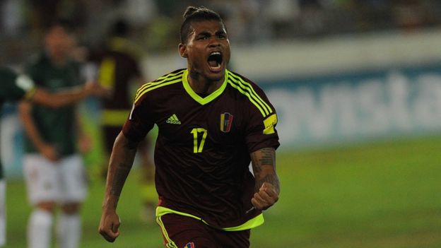 Josef Martínez celebra su gol