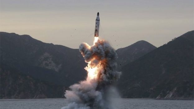 Lanzamiento de misil norcoreano, abril 2017