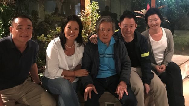 La familia Fujimori luego del indulto de Alberto Fujimori.