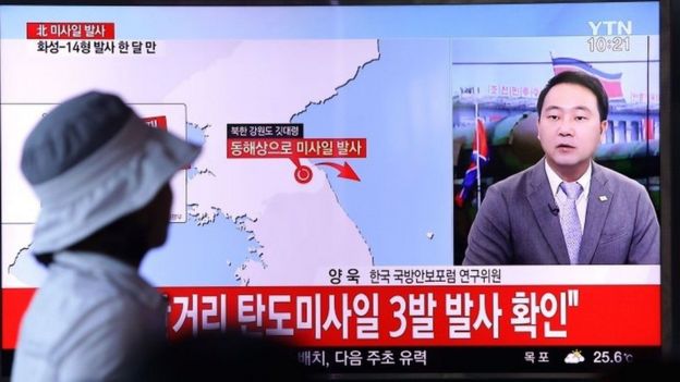 La última prueba con un misil de Corea del Norte llega dos días después de un lanzamiento similar.