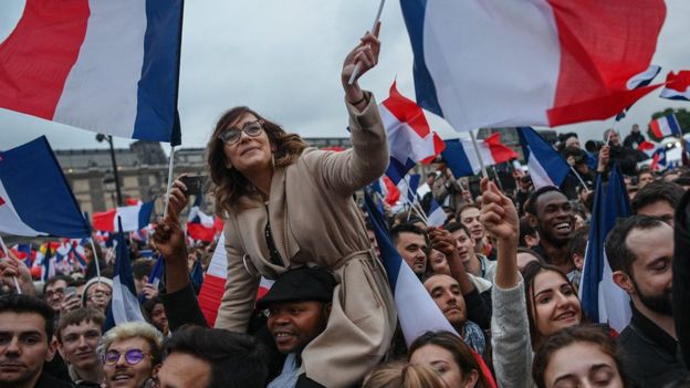 Eleitores do En Marche em Paris, em 2017
