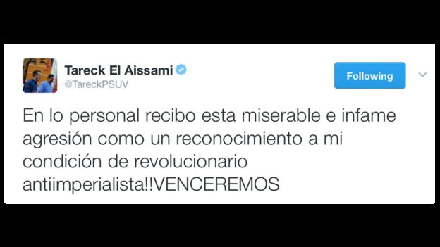 Tuit de Tareck El Aissami