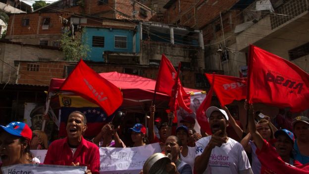 Chavistas festejan.