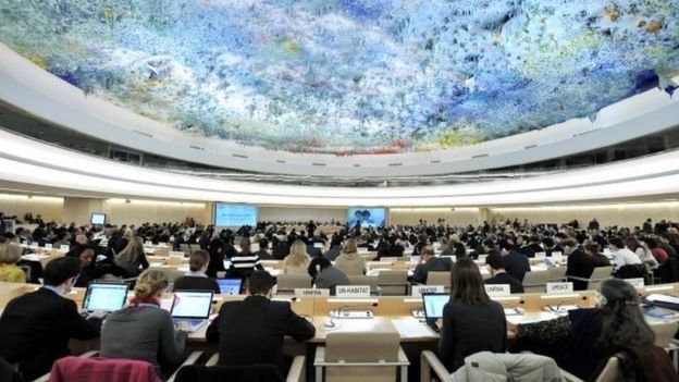 ஐநா மனித உரிமைகள் ஆணையத்தின் கூட்டம்.