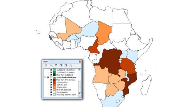 Carte d'Afrique des trafics