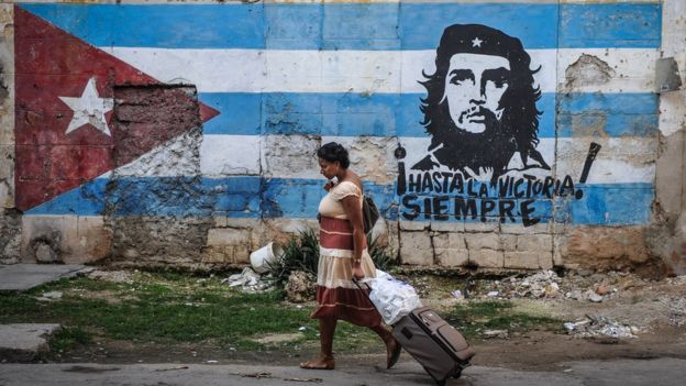 Un mural del Che en La Habana.