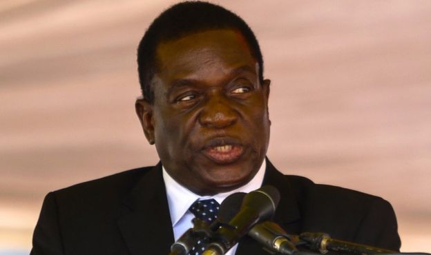 Emmerson Mnangagwa pictured in Zimbabwe on 7 January, 2017