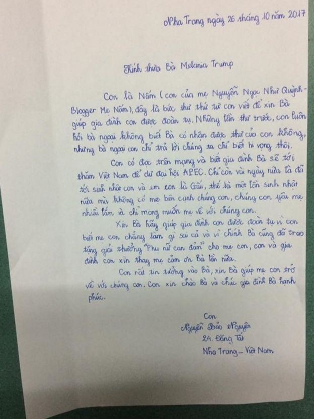 Lá thư của con gái lớn của blogger Mẹ Nấm