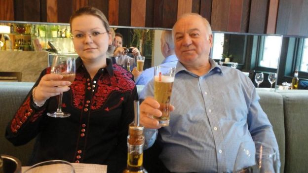 Sergei and his daughter Yulia in restaurant