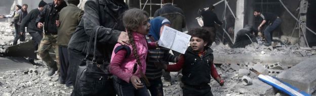 Children in Eastern Ghouta, Syria