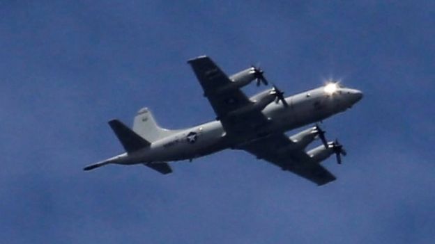 Американский патрульный самолет P3 Orion был замечен над Марави в пятницу