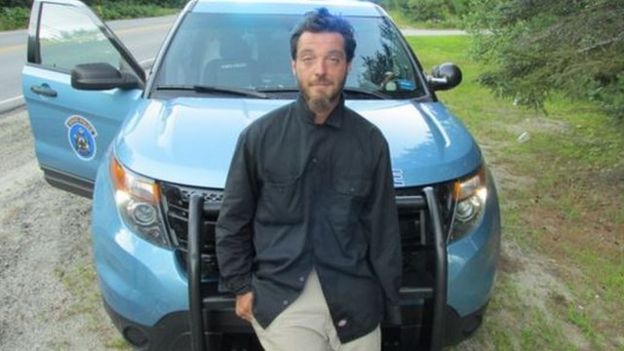 A handout picture from Maine State Police showing Corey Berry, who was charged with criminal threatening