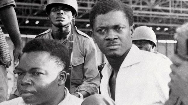 Patrice Lumumba after he was arrested