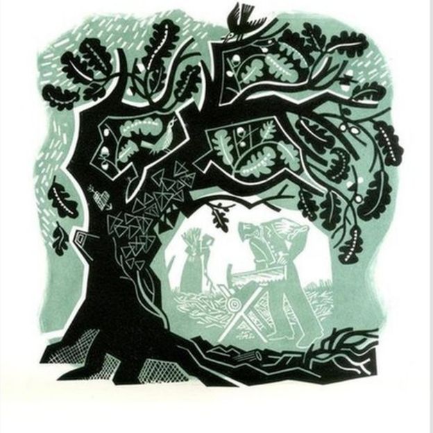 Ilustración de un árbol del artista Clare Curtis