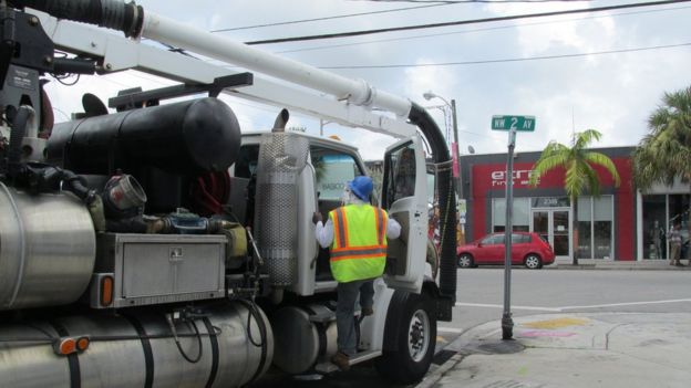 Drenaje en las calles de Wynwood