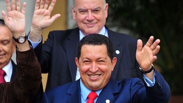 Hugo Chávez y Jorge Insulza
