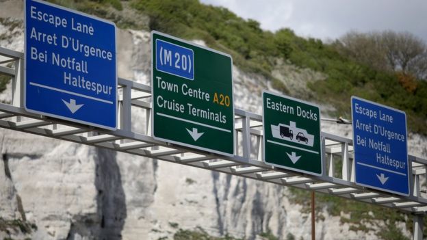 Signs at Dover Port