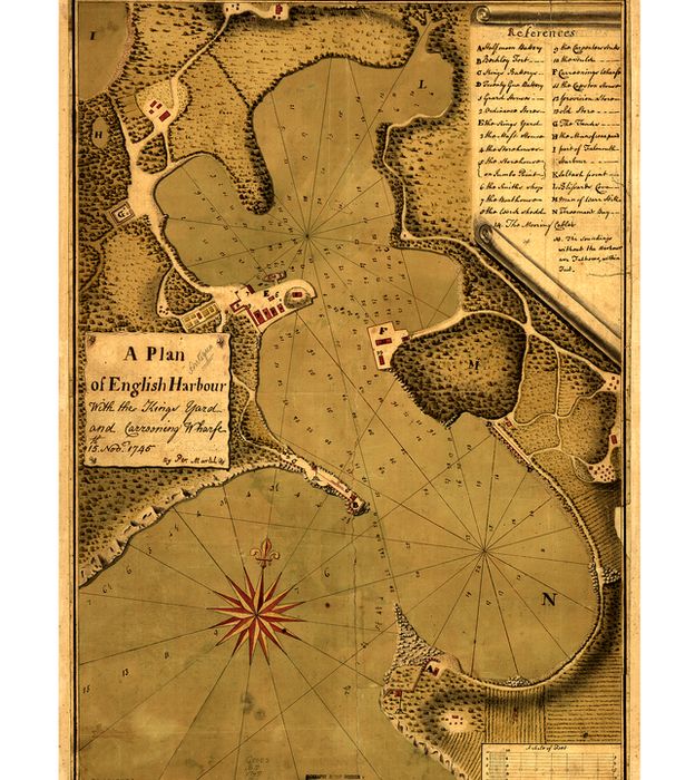 Mapa del Puerto Inglés de 1745