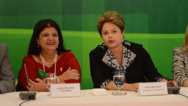 Luiza Trajano e Dilma Rousseff em foto de 2013