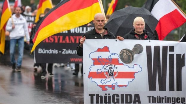 March by Thuegida in Suhl (17 August)