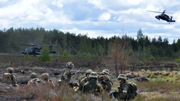 Một cuộc tập trận của NATO ở Latvia năm 2015: Nga coi đây như hoạt động thù địch