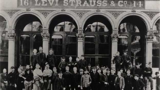 Levi Strauss HQ at 1416 Battery Street before the 1906 San Francisco earthquake