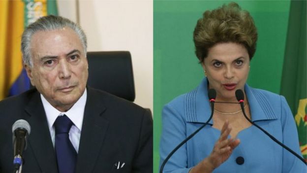 Montagem de Michel Temer e Dilma Rousseff