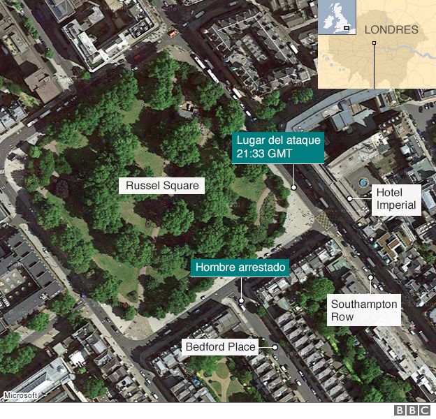 Mapa de la zona del suceso