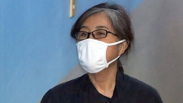 Choi Soon-sil on trial in Seoul (18 April 2017)