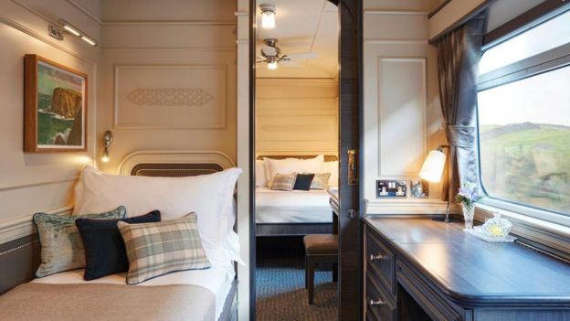 Los camarotes del Belmond Grand Hibernian, tren que atraviesa Irlanda, son cómodos y espaciosos.