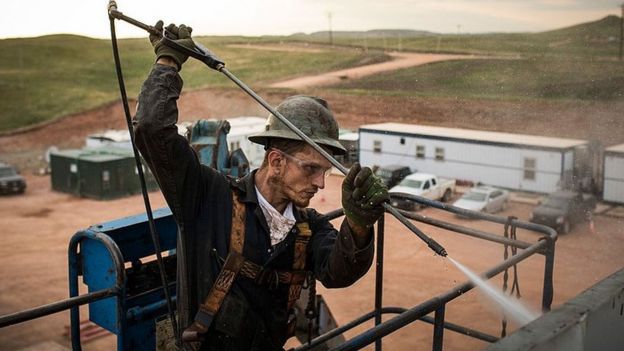 Trabajador en zona petrolera de EE.UU.