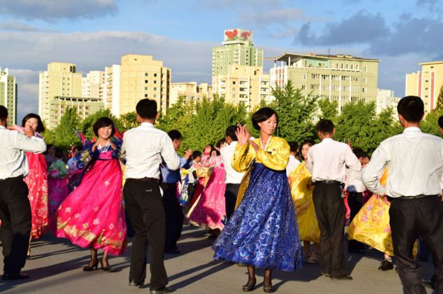 Национальные танцы в Пхеньяне