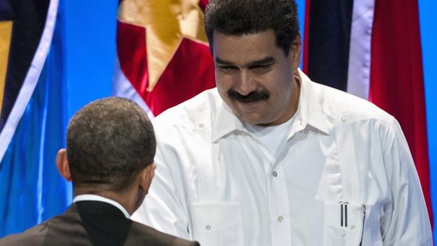 Barack Obama y Nicolás Maduro