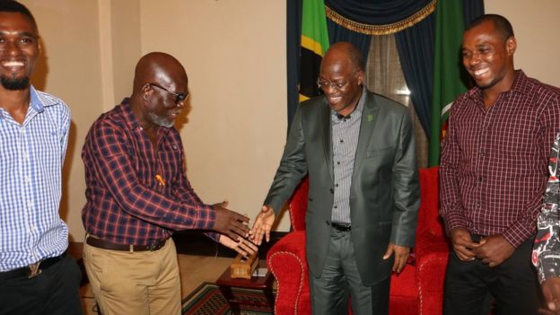 Good Viking and his sons met Magufuli