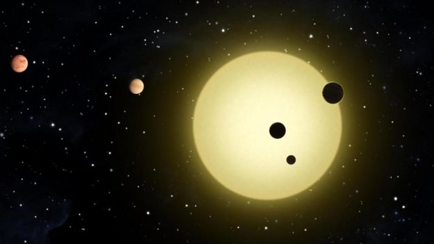 Ilustración de exoplanetas